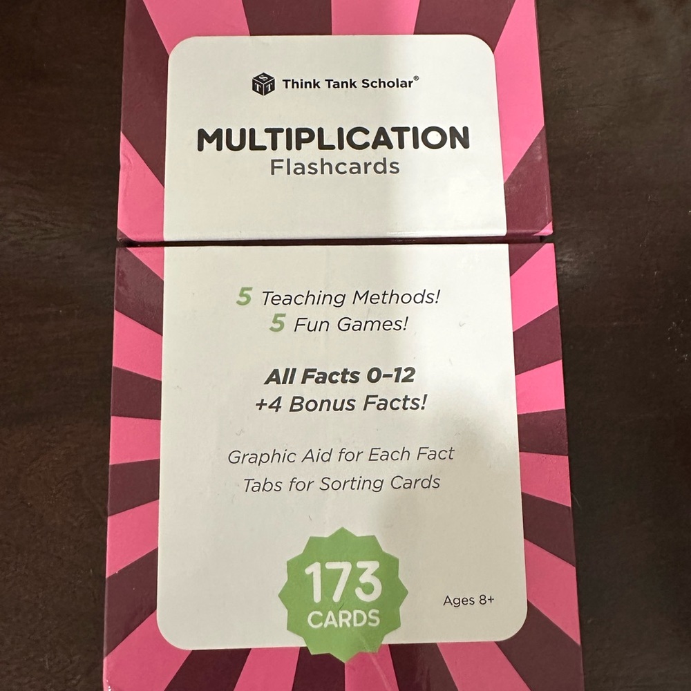 Think Tank Scholar Multiplication Flashcards